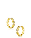 Pave Delicate Link Hoop Earrings