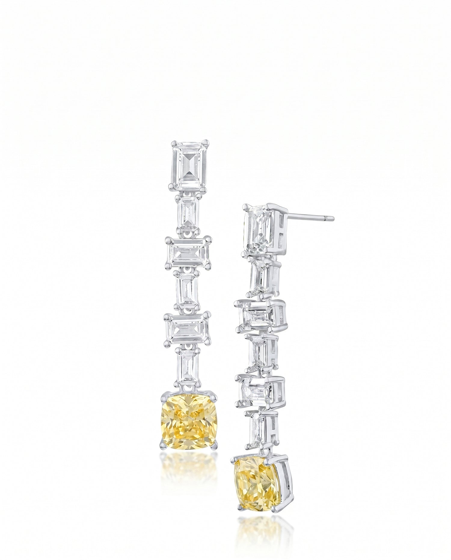 Baguette CZ Drop Earrings