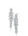 Marquise CZ Cluster Drop Earrings
