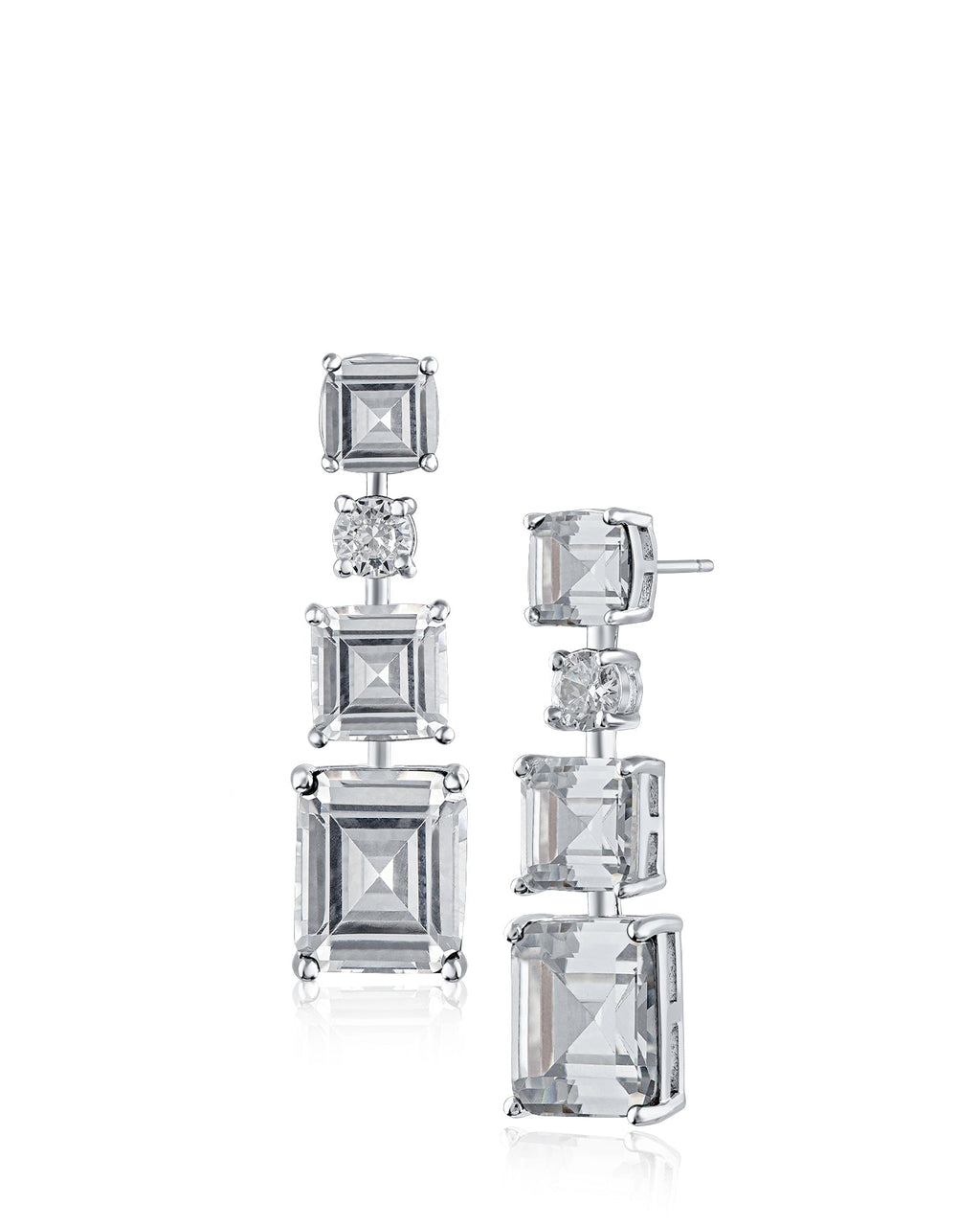 Multi CZ Drop Earrings