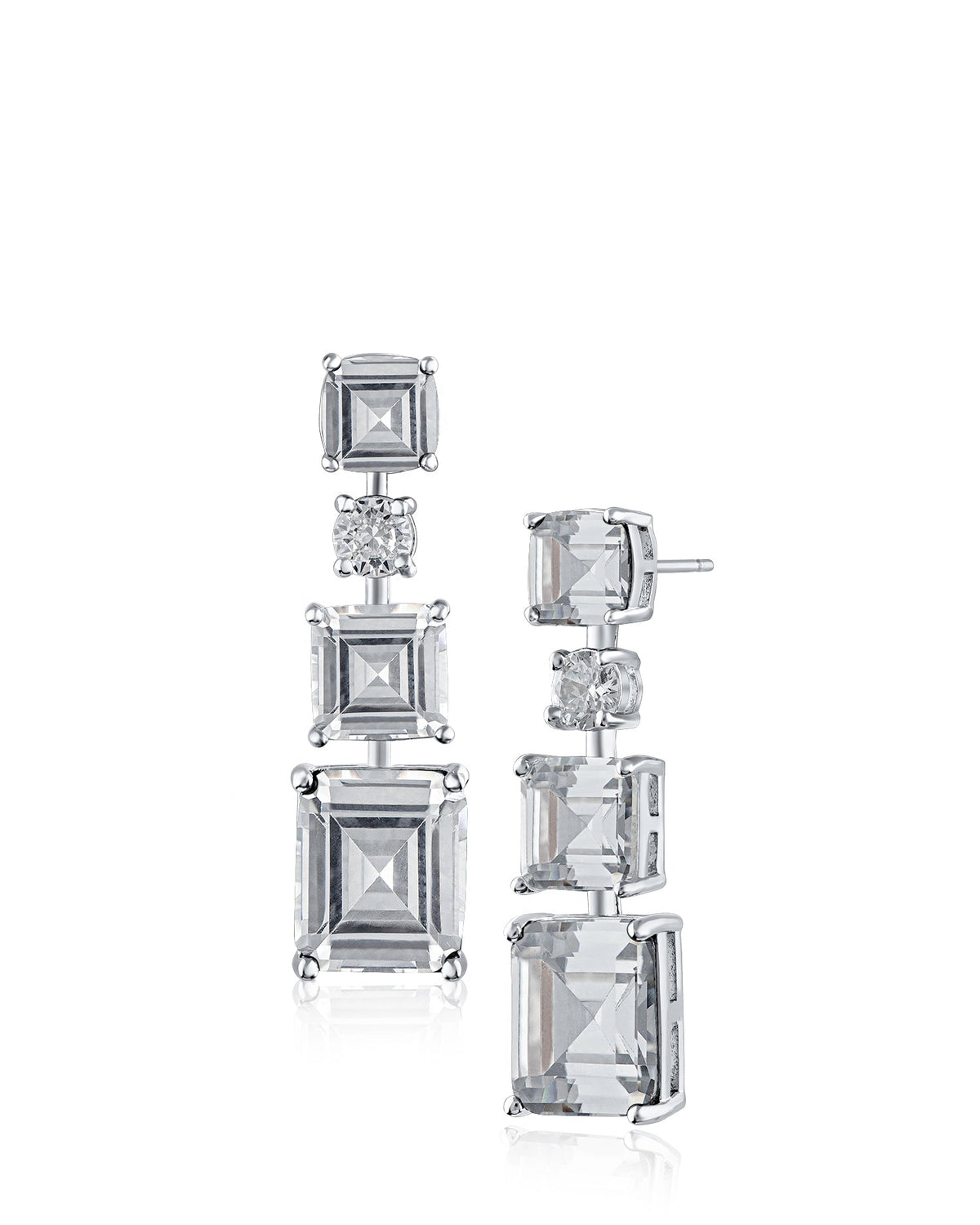 Multi CZ Drop Earrings