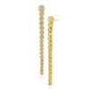 Round Graduated Bezel Drop Earrings