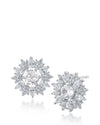 Round and Pear CZ Starburst Earring