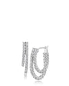 Pave Double Hoop Earrings