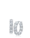 1" Round CZ Hoop Earrings