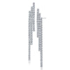 Round CZ Triple Row Earrings
