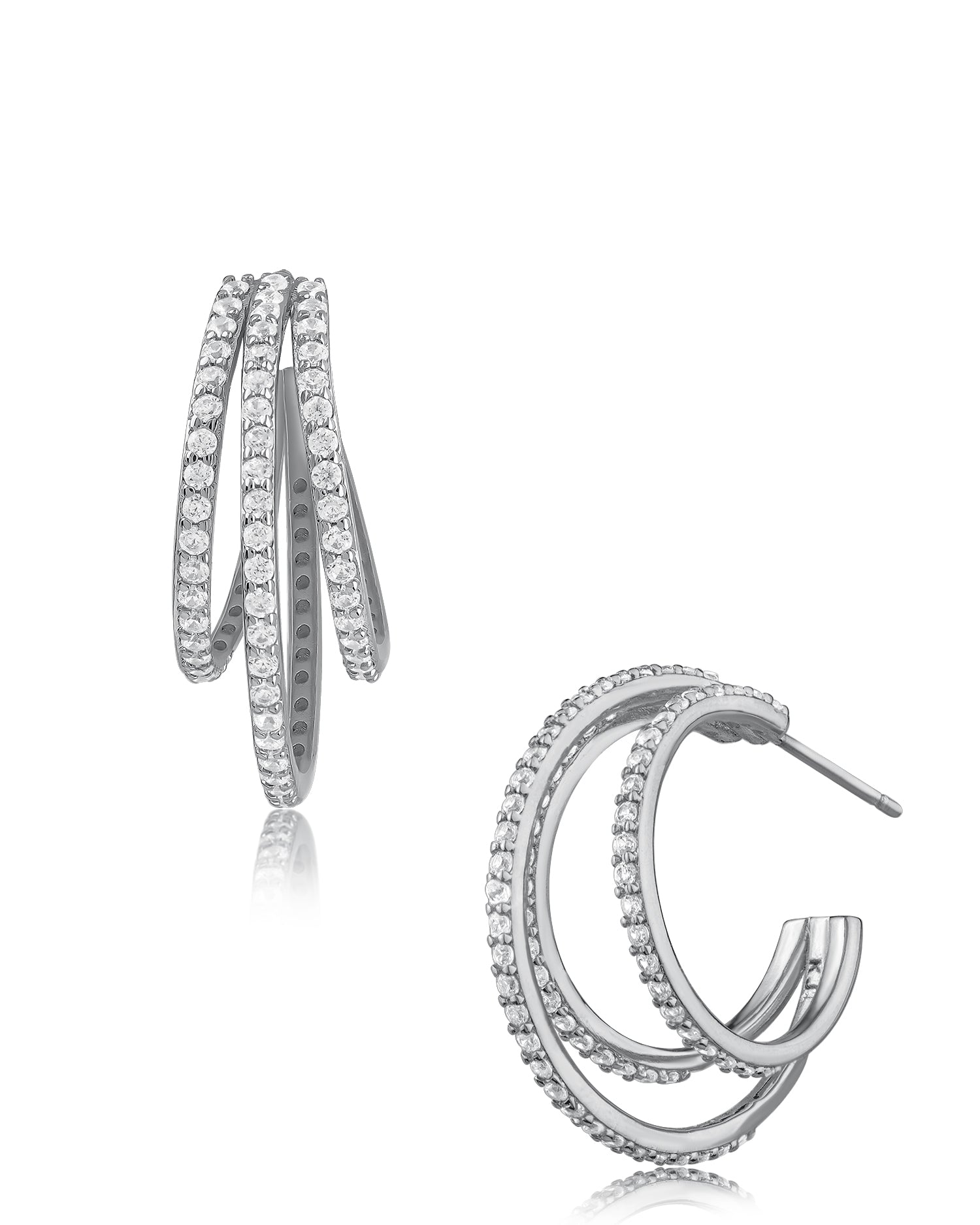 Petite Triple Hoop Earrings