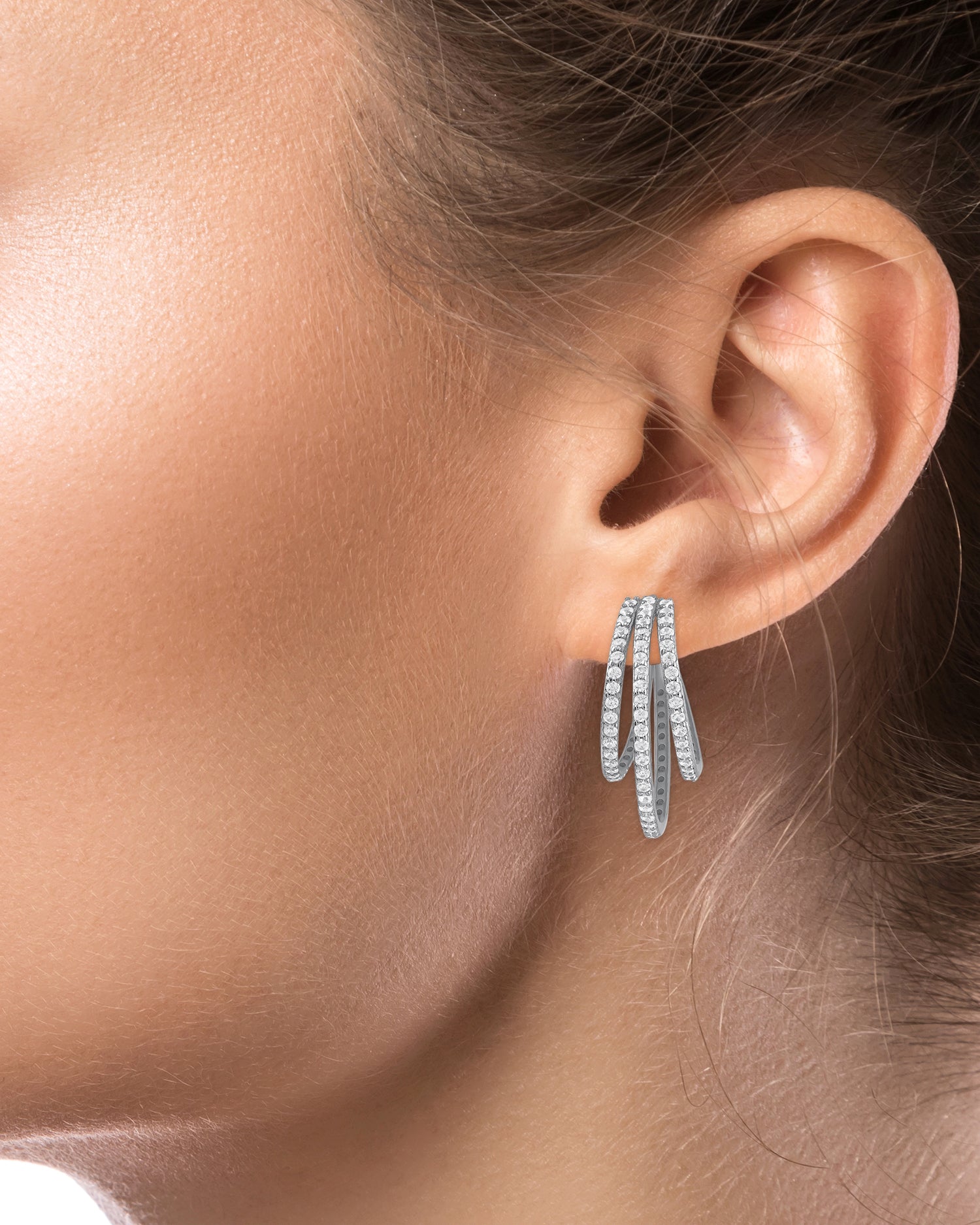 Petite Triple Hoop Earrings
