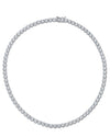 Round CZ Tennis Necklace