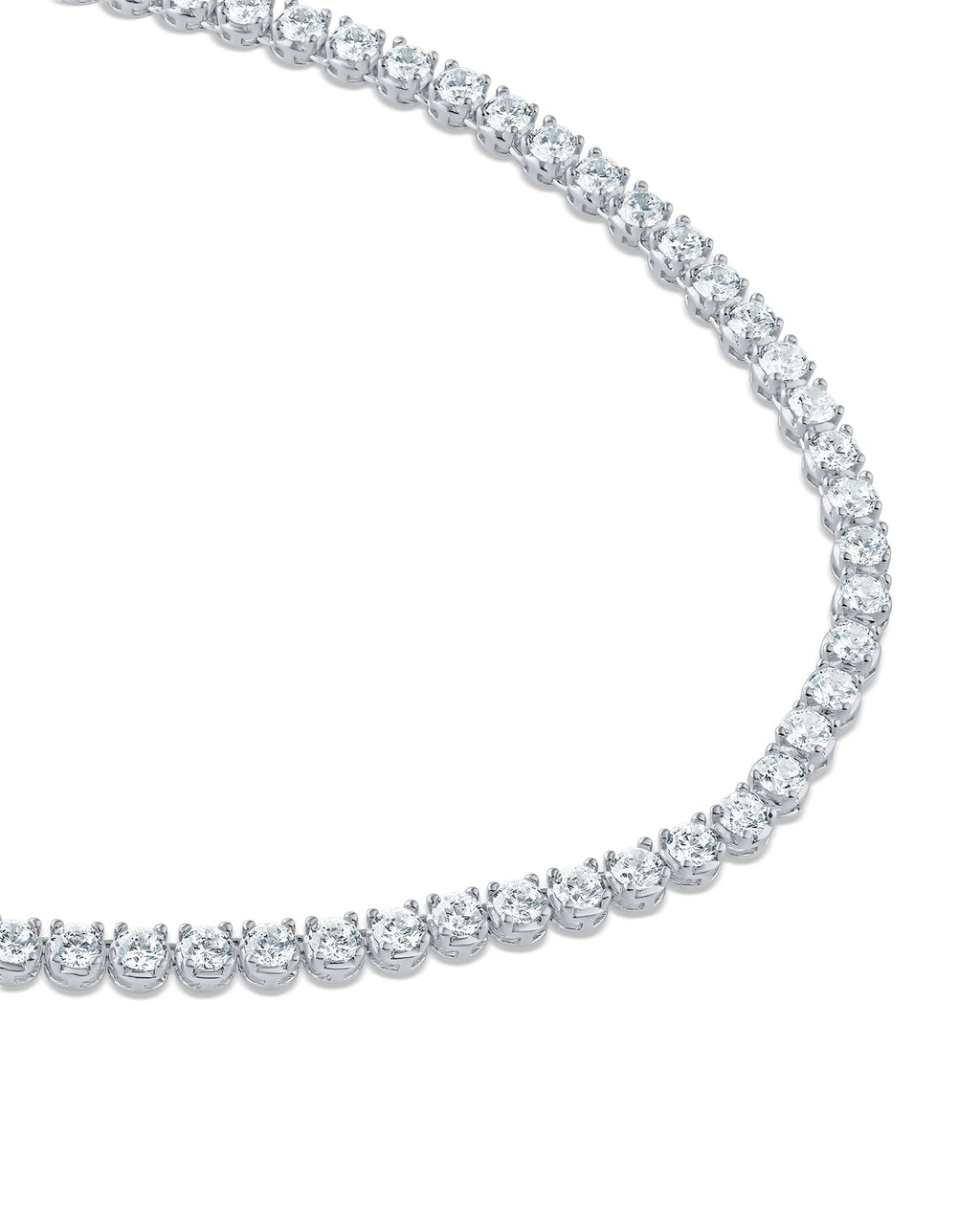 Round CZ Tennis Necklace