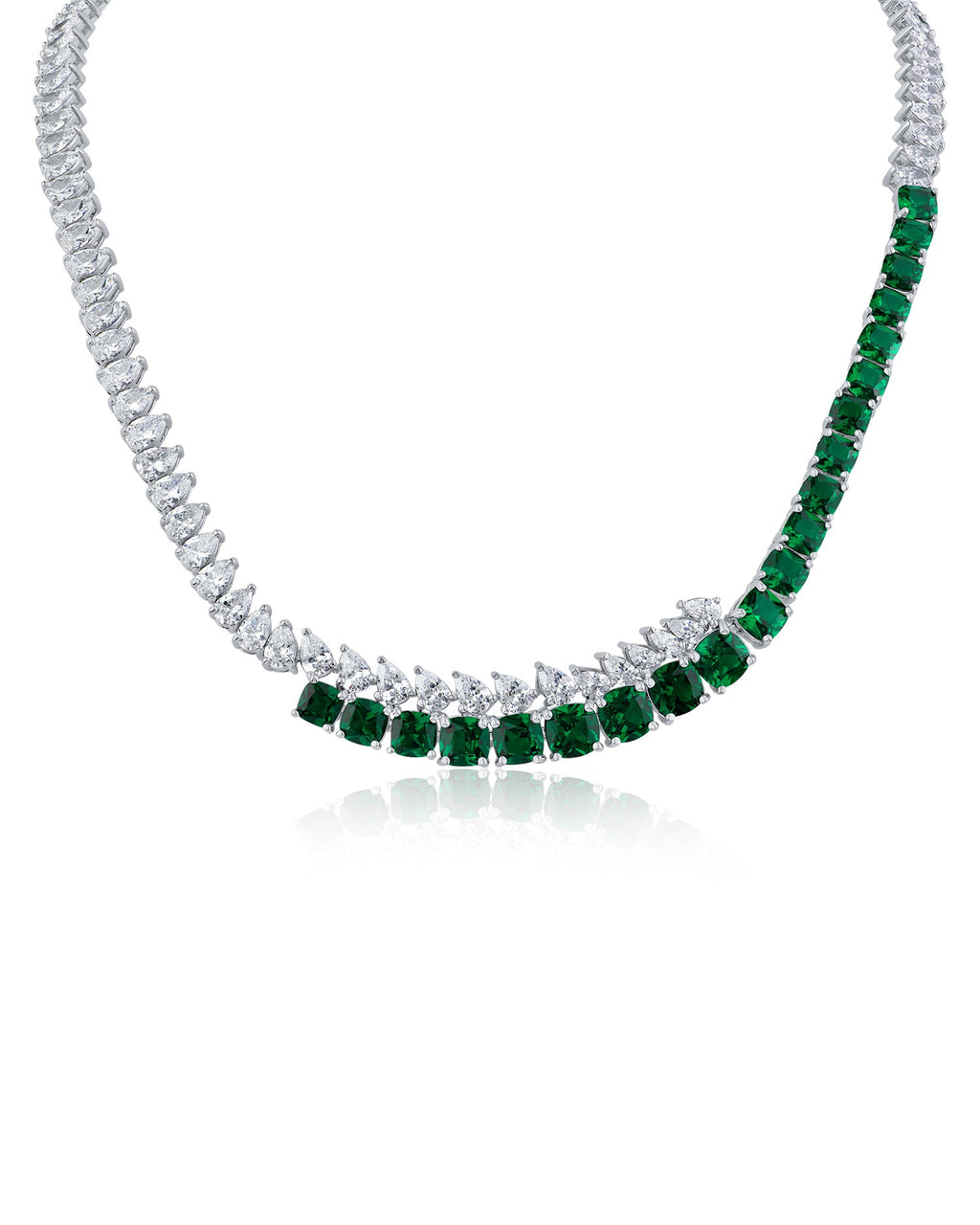 Emerald Overlapping Statement Necklace