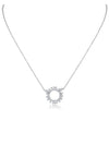 Emerald CZ Open Circle Pendant