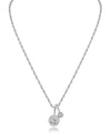 Double Round CZ Pendant Necklace