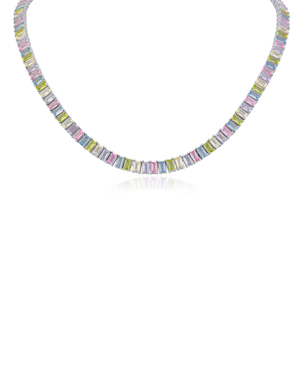 Vibrant Emerald CZ Tennis Necklace