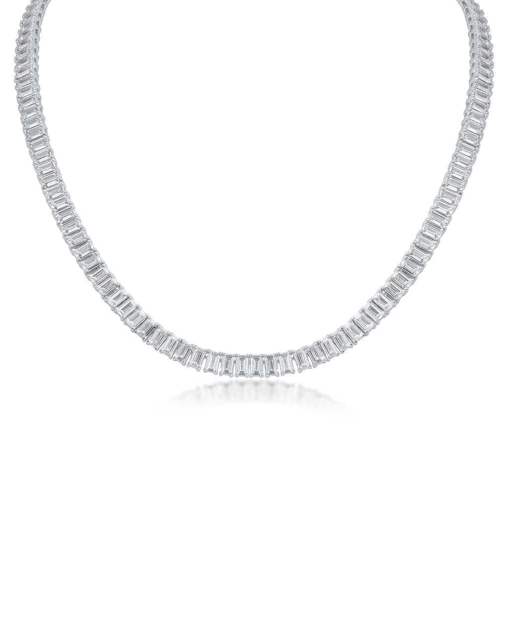 Emerald CZ Tennis Necklace