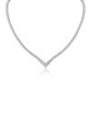 V Front Tennis Necklace