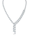 Pear CZ Double Stranded Necklace