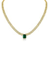 Emerald Center CZ Chain Necklace