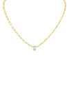 Mismatched Chain and Emerald CZ Pedant