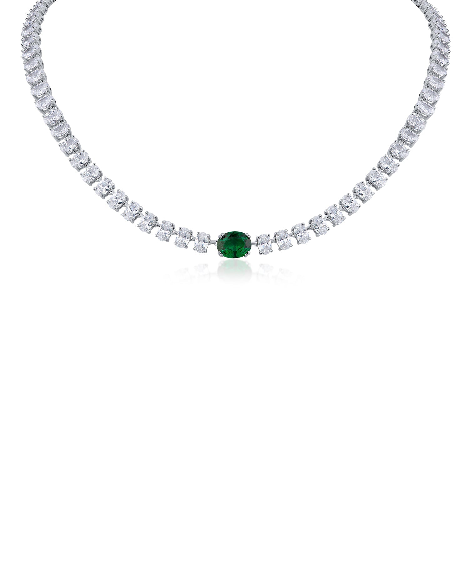 Oval CZ Necklace