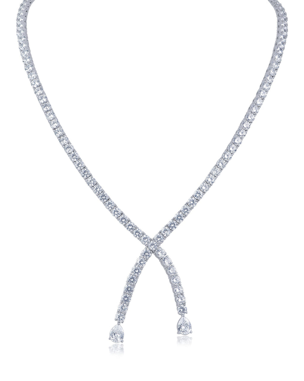 CZ Crossover Necklace
