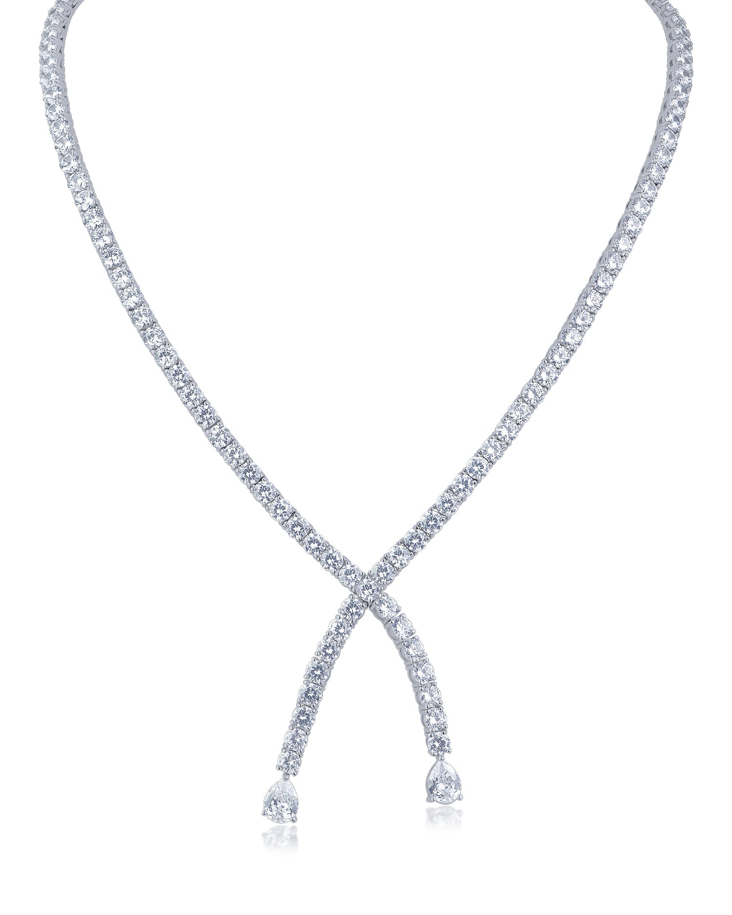 CZ Crossover Necklace