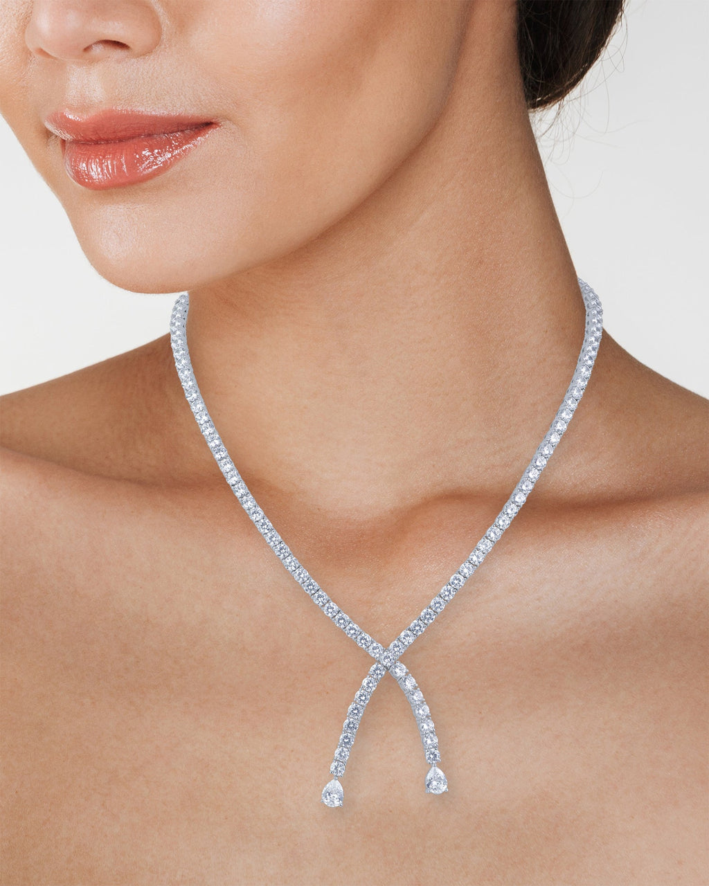 CZ Crossover Necklace