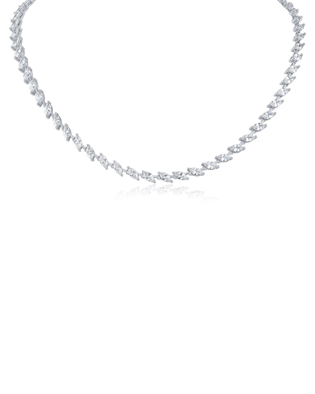 Marquise CZ Tennis Necklace