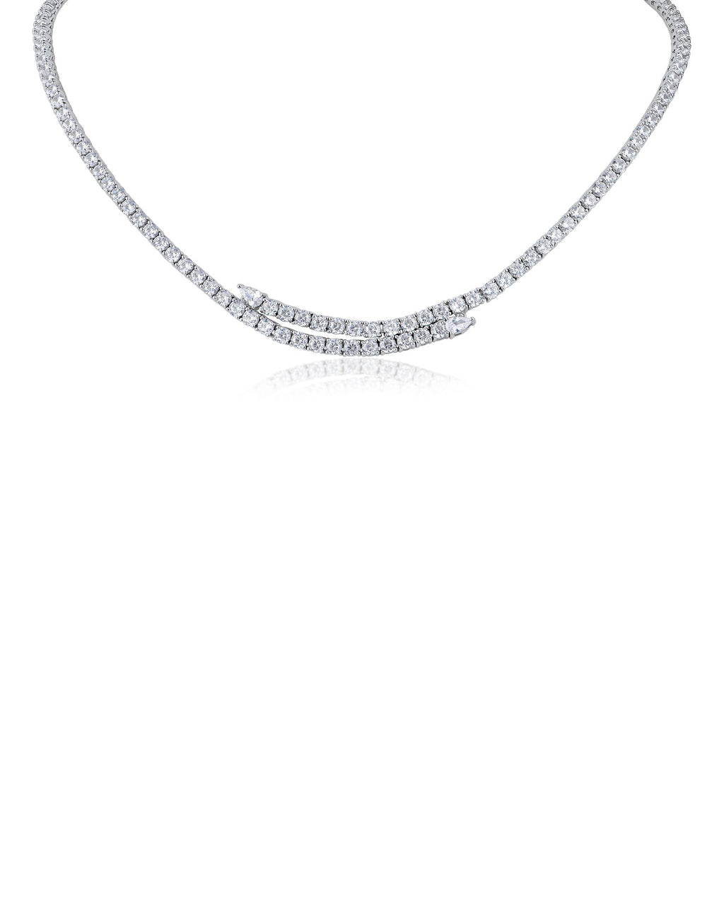 CZ Wrap Tennis Necklace