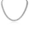 Round CZ Chevron Necklace