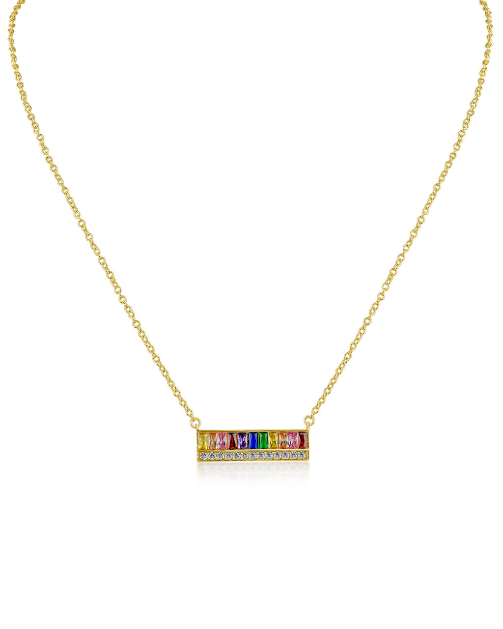 Baguette Rainbow Necklace