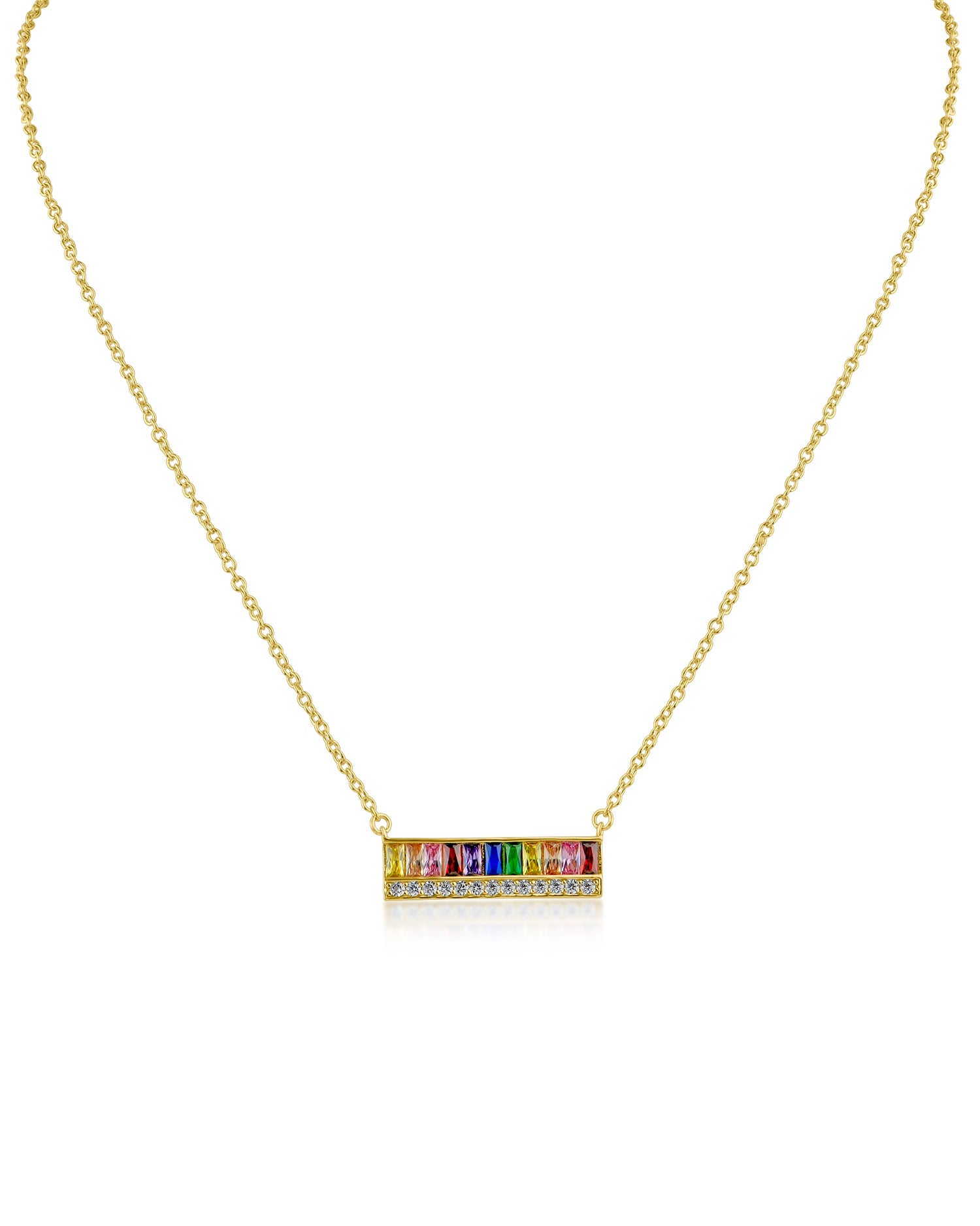 Baguette Rainbow Necklace