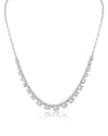 Round Graduated CZ and Chain Necklace