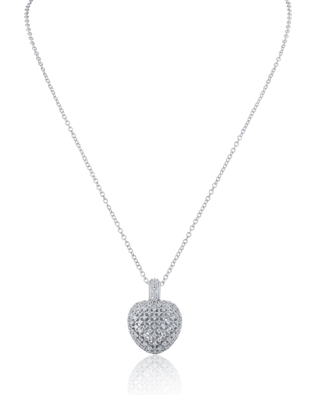 Pave Heart Pendant Necklace