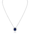 Oval Sapphire Pendant Necklace