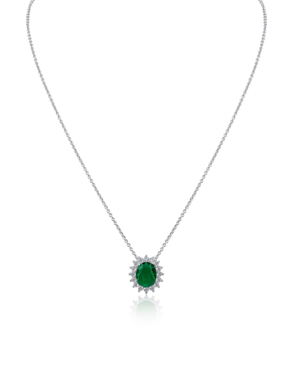 Oval Sapphire Pendant Necklace