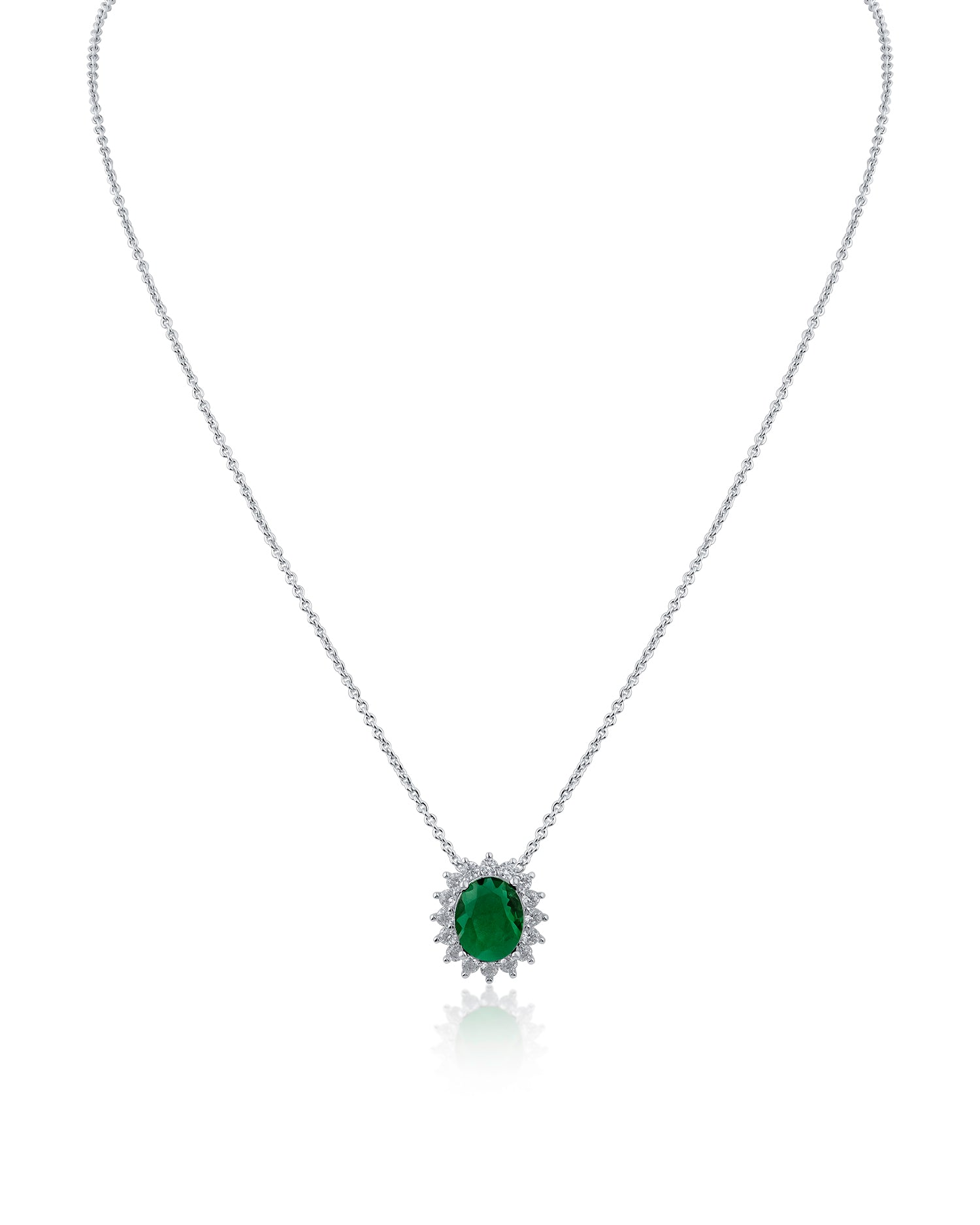 Oval Sapphire Pendant Necklace