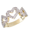 Interlocking Pave Hearts Band