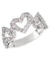 Interlocking Pave Hearts Band