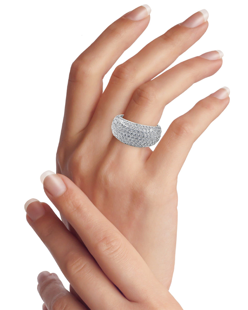 Pave CZ Dome Ring
