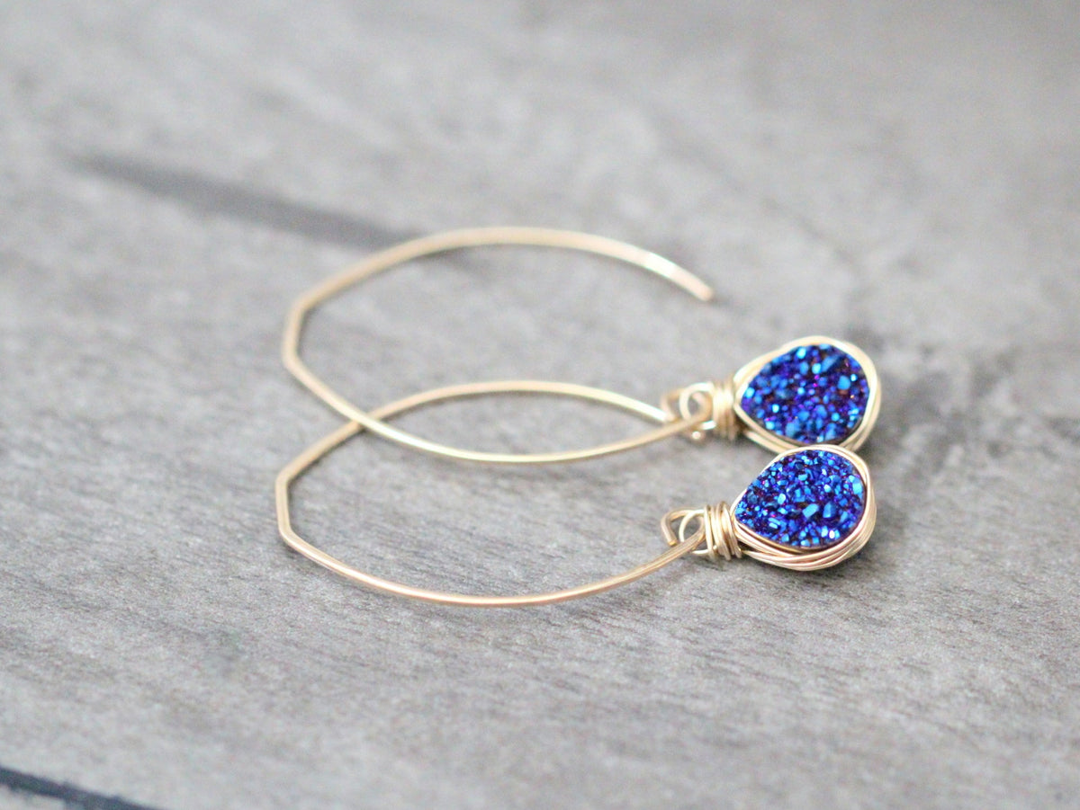 Linear Druzy Drops - Inkwell