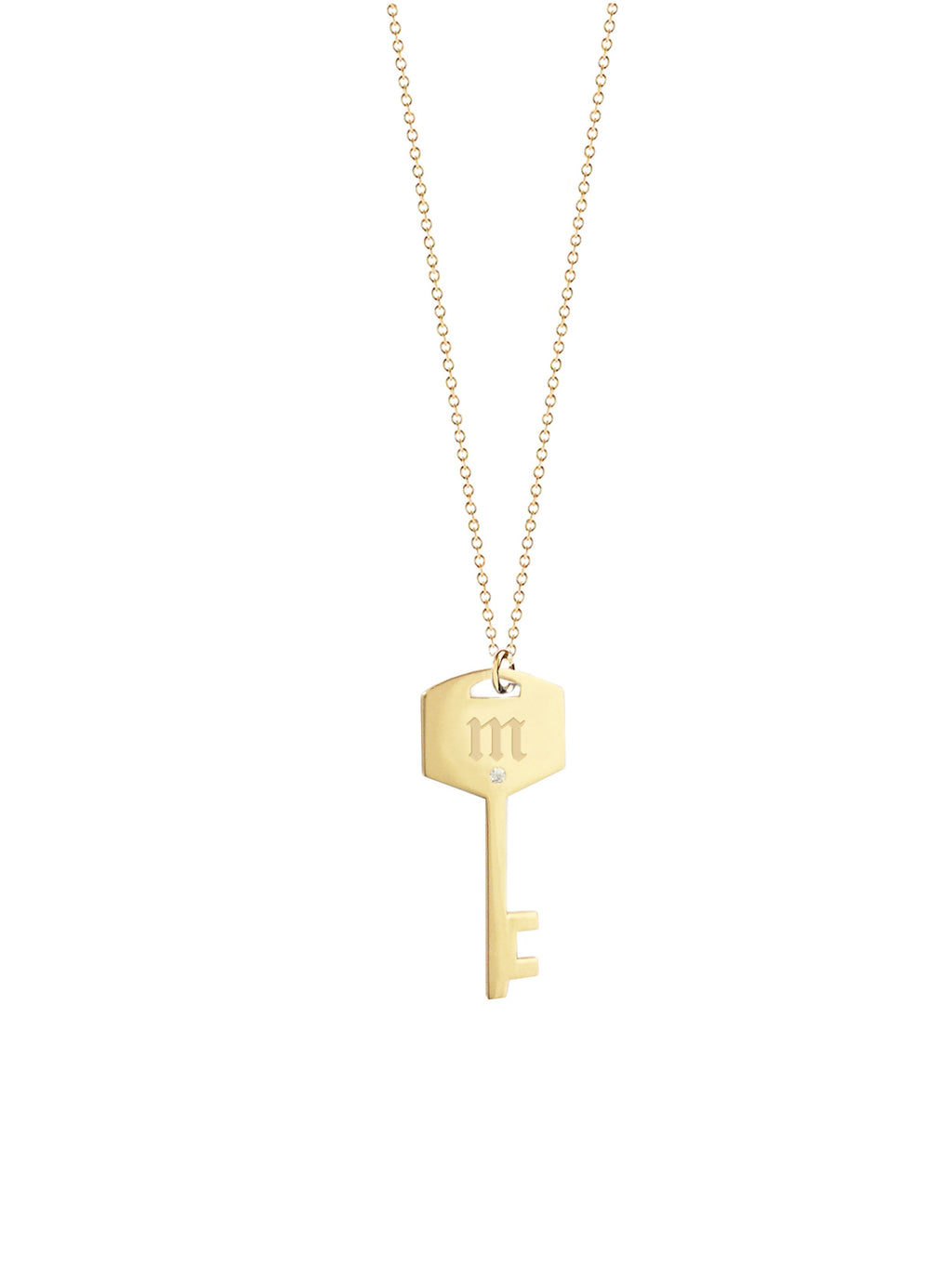 Personalized Key Diamond Necklace
