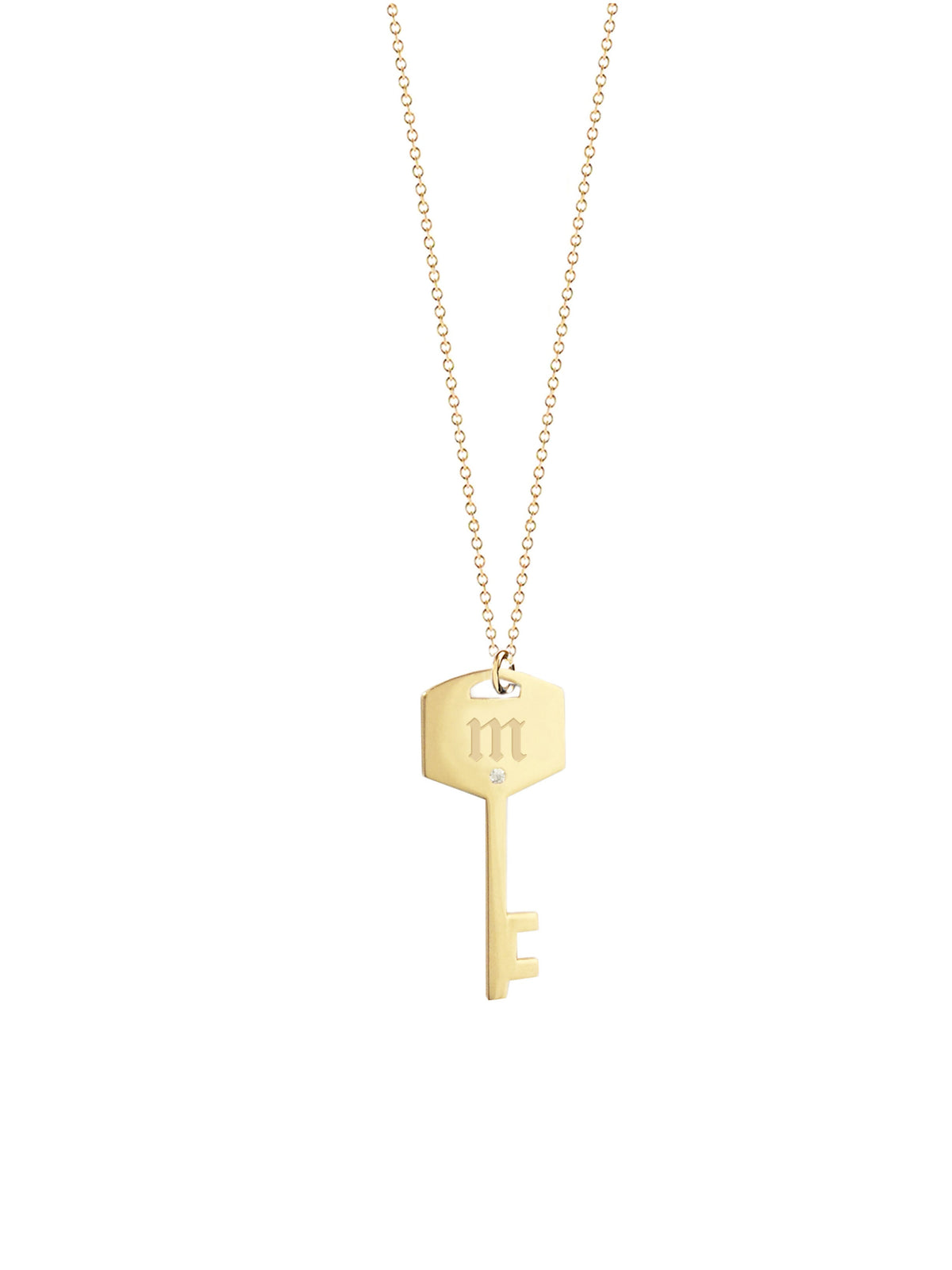 Personalized Key Diamond Necklace