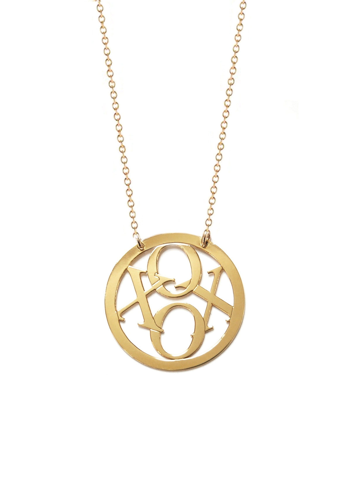 XOXO Circle Necklace