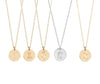 Sandy Initial Disc Necklace