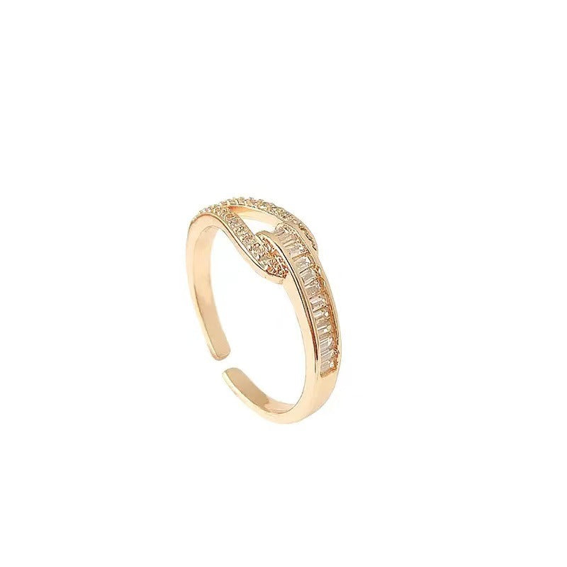 Horseshoe Zircon Ring