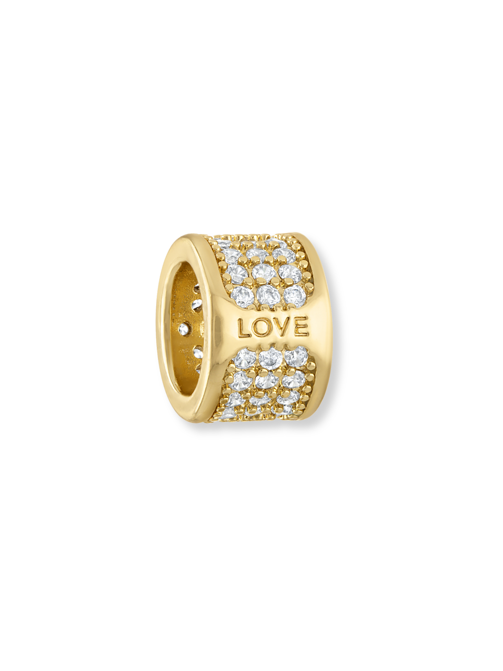 Pave Love Rondelle Slide
