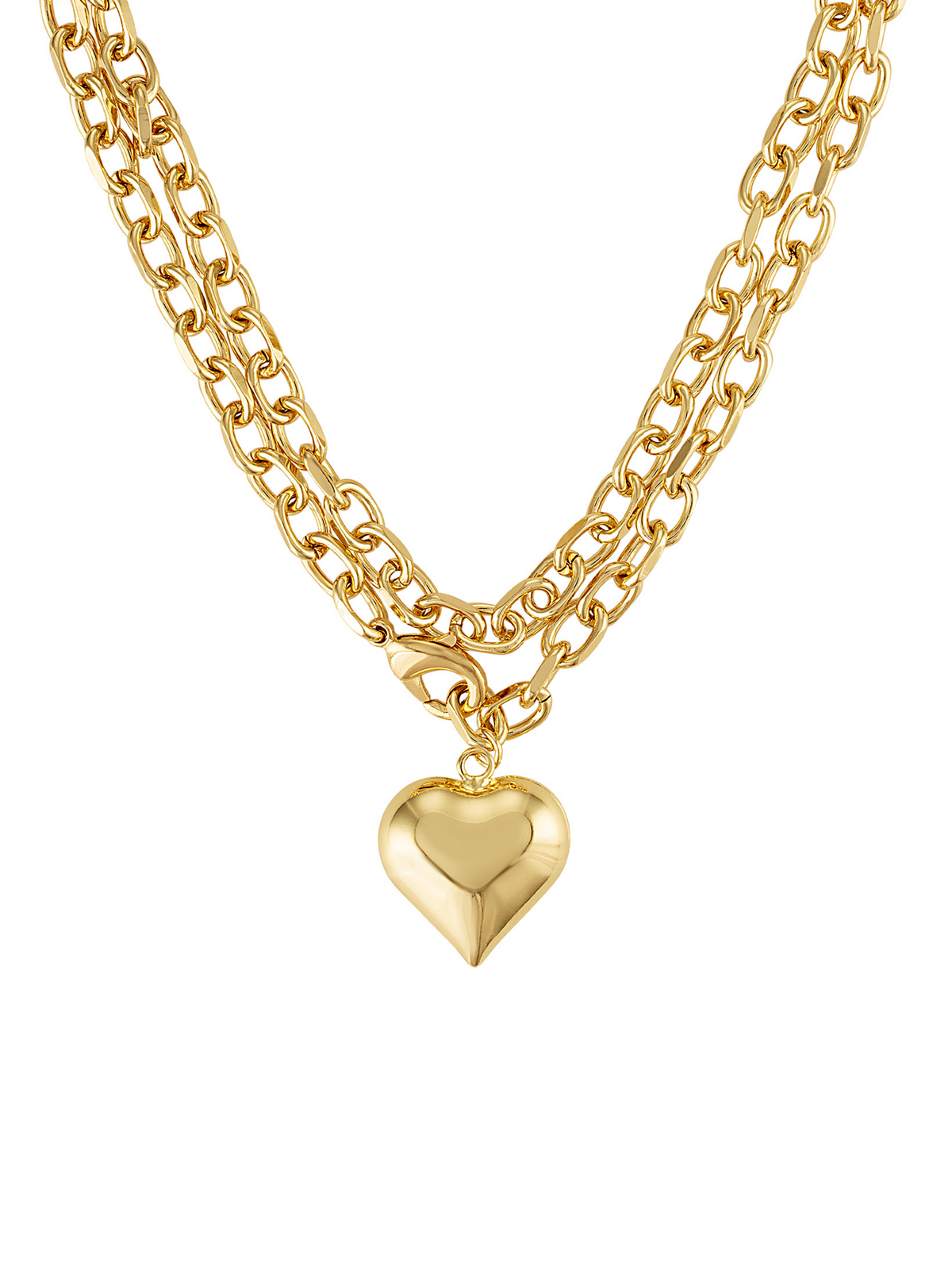 Poppy Puffy Heart Necklace
