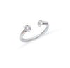 JOLIE SILVER CZ DIAMOND OPEN RING