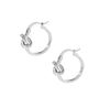 HARPER SILVER KNOT HOOP EARRINGS